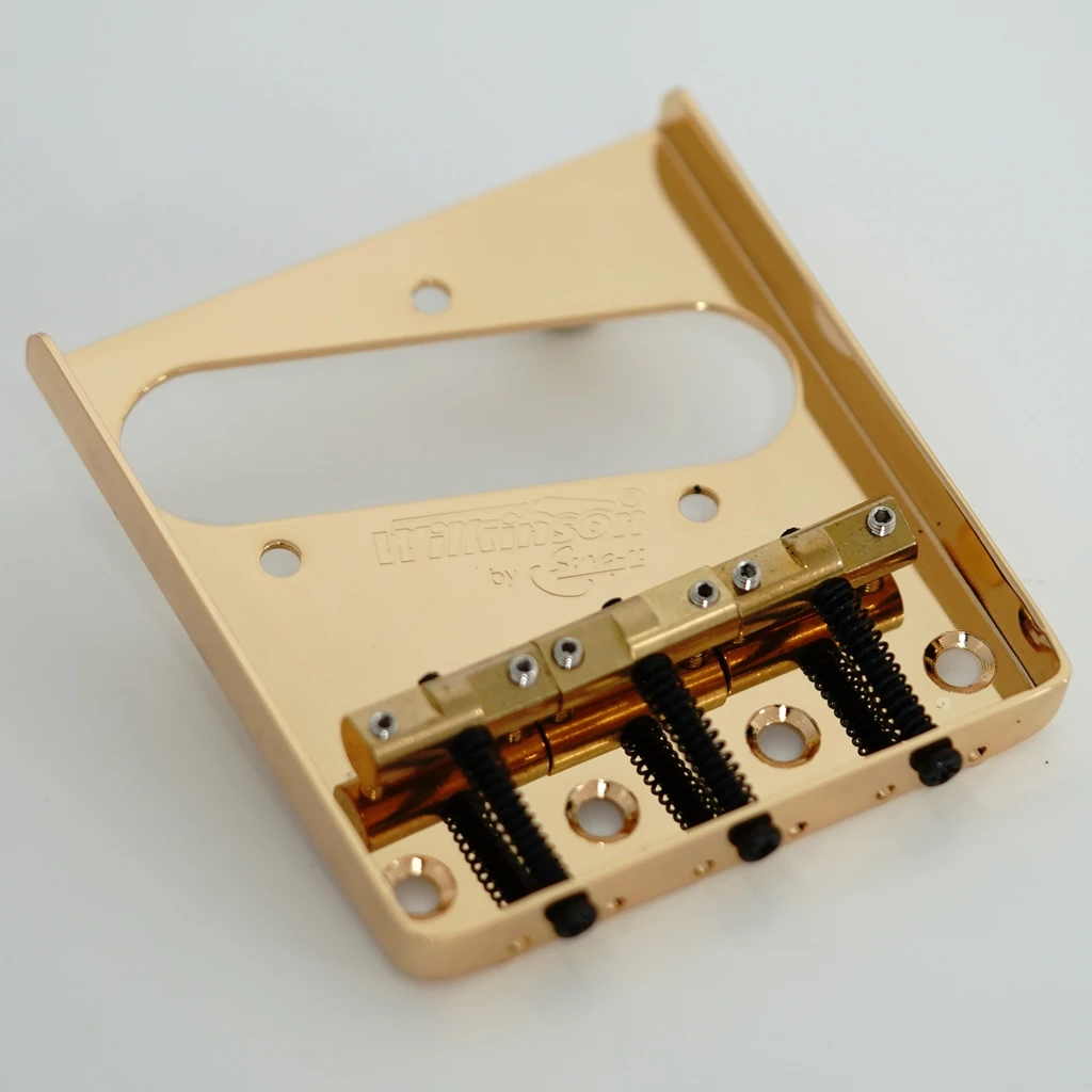 Gold Silver Black WILKINSON- WTB Guitar Bridge Vintage Telecaster- Compensated Brass Saddle Made in Korea