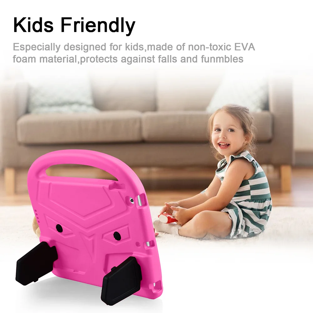 Kids Tablet Case For Apple iPad Air 11 2024 2025 10th 11th Gen Pro 11 10.5 Protective Shell With Hand Grip Double Kickstand