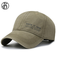 FS Trendy Army Green Brand Baseball Caps For Men Mature High Quality Cotton Women Cap Winter Trucker Hats Gorras Para Hombres