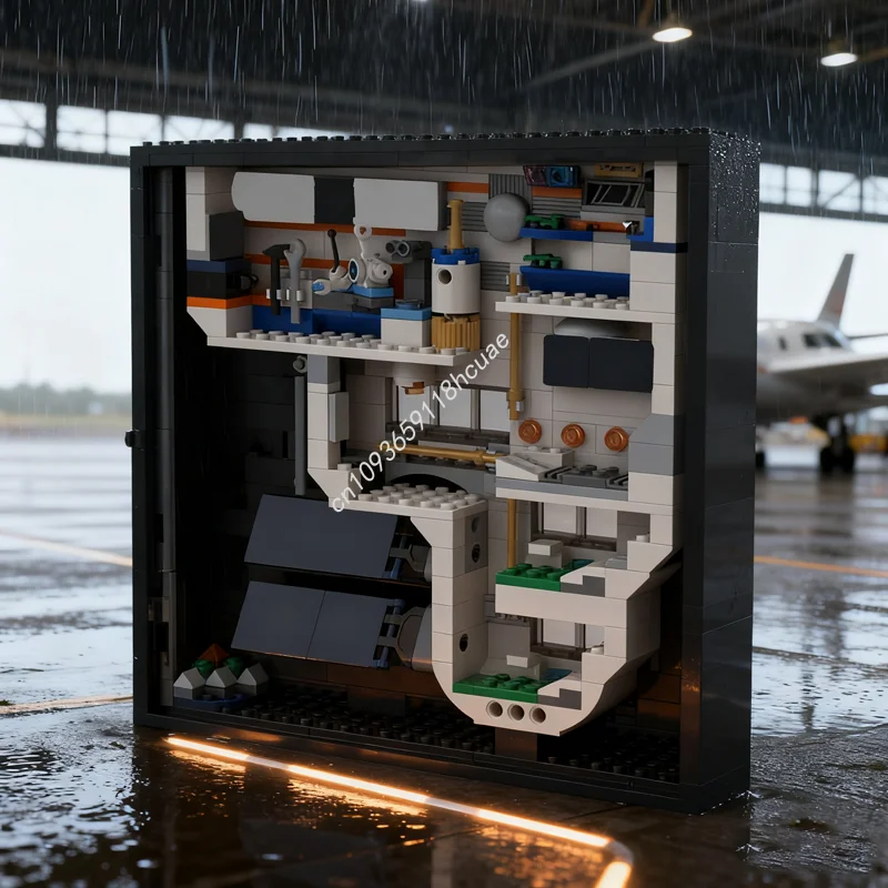 

433 шт. MOC космическая станция фоторамка пространственная модель здание рождественский подарок блоки сборка DIY креативные игрушки идея кирпич дети