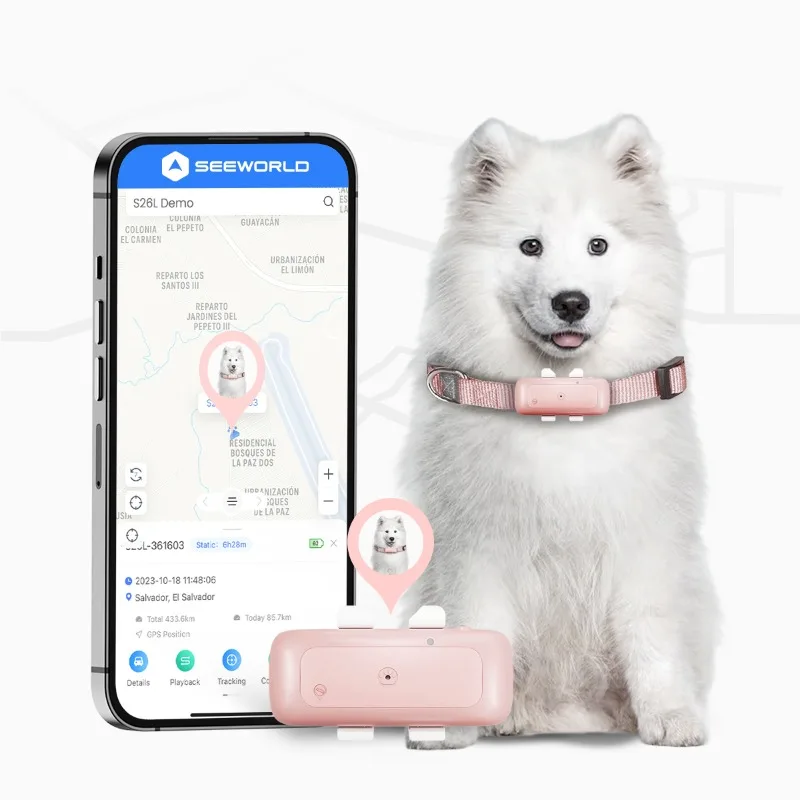 Smart Mini Cat Dog Collar IP67 Waterproof 4G GPS Tracker with Activity Monitoring for Easy Pet Recovery