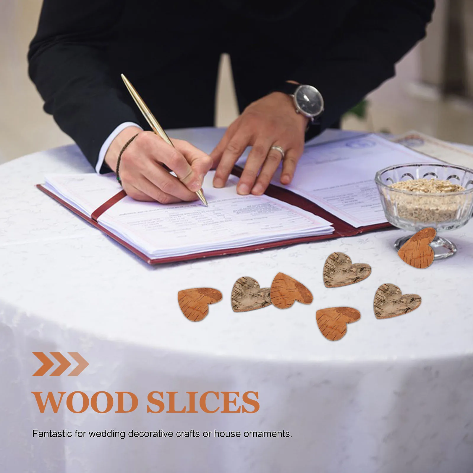 

80pcs Heart Shaped Wood Slices Natural Log Discs For Diy Crafts Wedding Decor Home Ornaments Woodcraft Projects Sewing