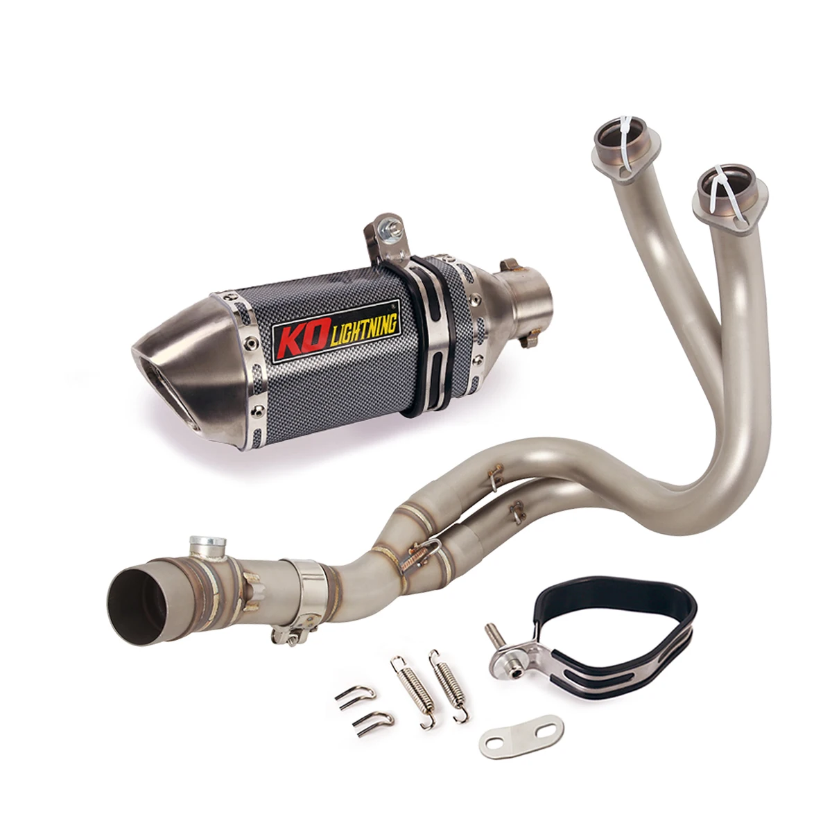 Voor Kawasaki Z650 Ninja 650 Versys 650 Z650RS Motorfiets Uitlaatsysteem Front Sluit Link Pijp Slip Op 51Mm Uitlaat escape