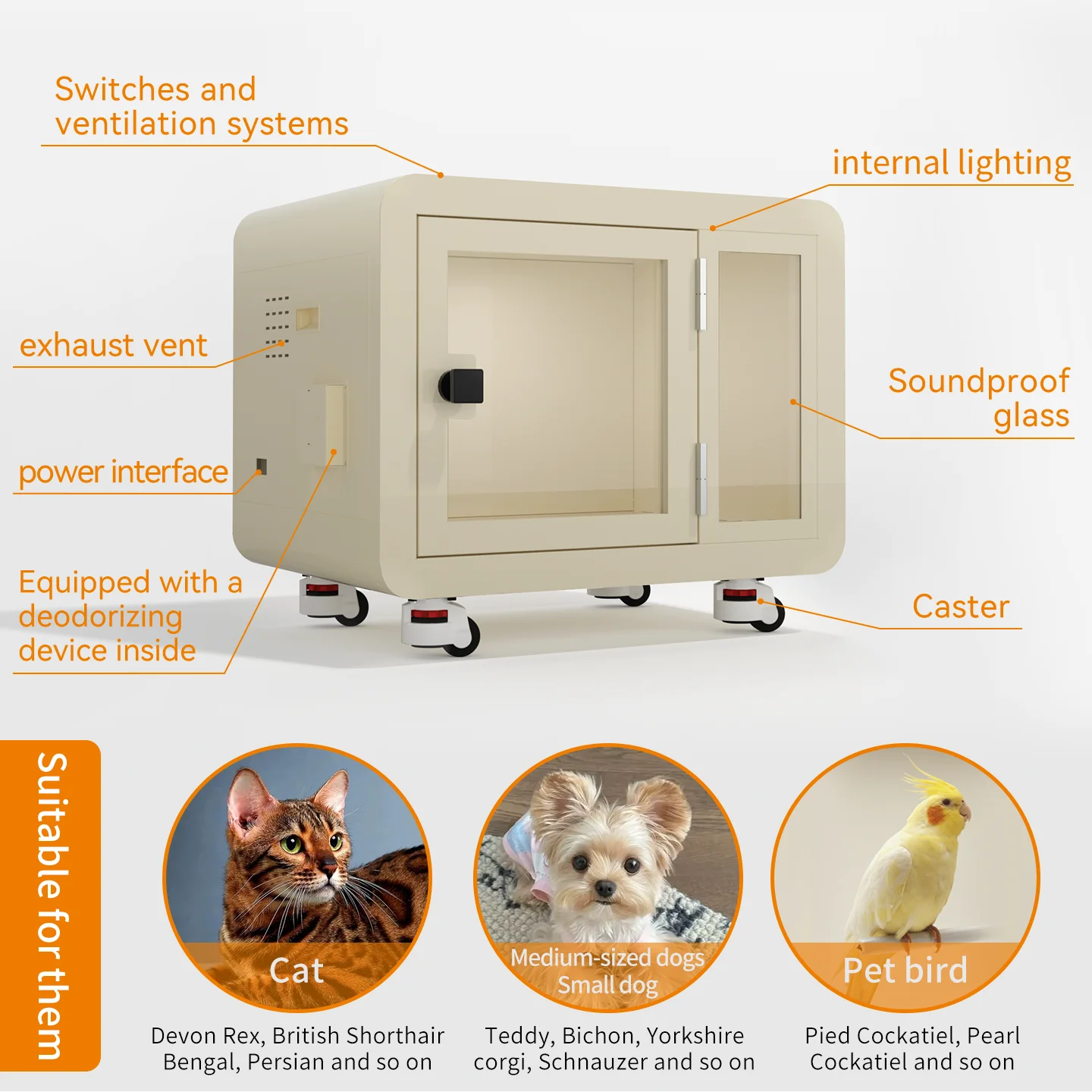 Factory Direct Sales of Modern Modular Soundproof Pet Cabins cat Dog Villas Mini Soundproof Rooms for Hotel Living Room Use