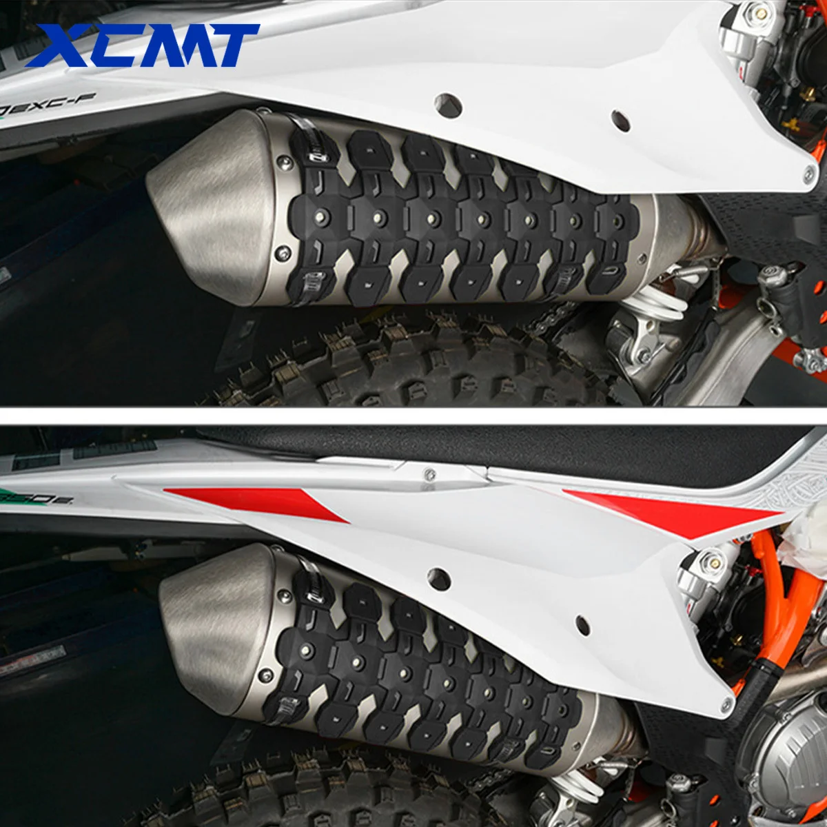 

Motorcycle Heat Shield Exhaust Protective Cover For KTM HUSQVARNA HUSABERG YAMAHA SUZUKI GAS-GAS BETA HONDA KAWASAKI 125-500