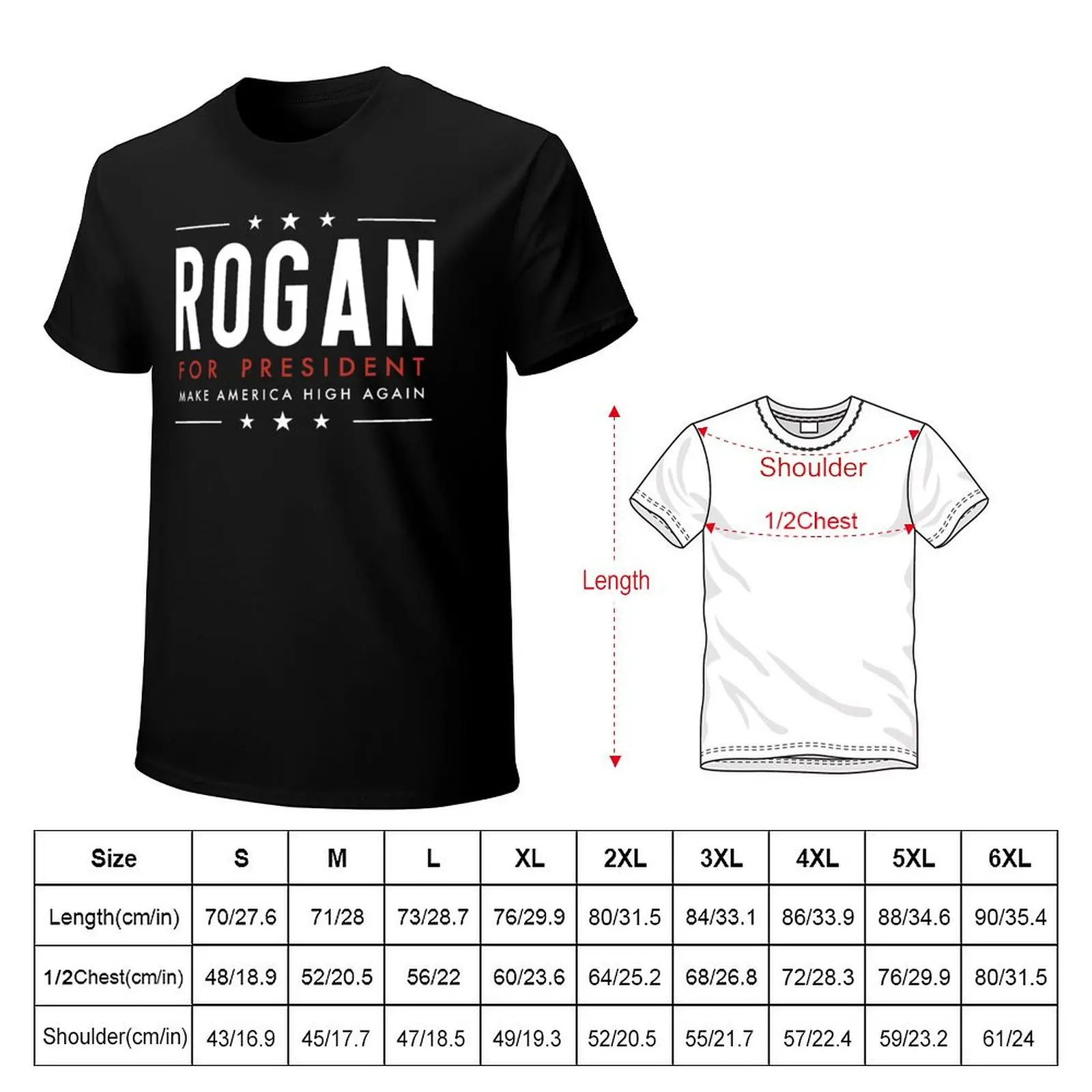 Joe Rogan for President T-Shirt blue archive anime stuff shirts graphic men clothes