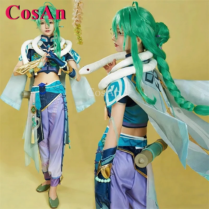 

Костюмы для косплея CosAn Game Genshin Impact Baizhu, модная очаровательная униформа, полный комплект, одежда для ролевых игр на Хэллоуин, размеры S-XL, новинка
