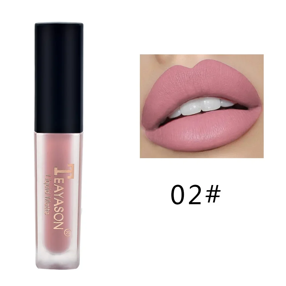 Heallor 12 Kleuren Matte Lippenstift Langdurige Waterdichte Kleurweergave Non-Stick Cup Lip Glazuur Lippen Liner Potlood Vrouw Cosmeti