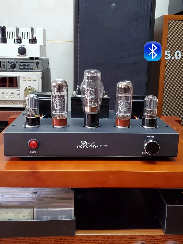 Oldchen EL34-B Tube Amplifier Pure Class A Handmade Home Theatre Vacuum Tube HiFi Power Amplifier