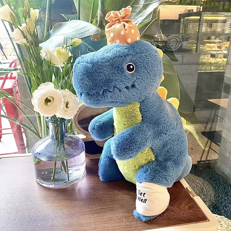 Blue Dinosaur Plush Toy Kawaii Small Dinosaur Doll Birthday Gift To Girlfriend Dinosaur Doll Wholesale