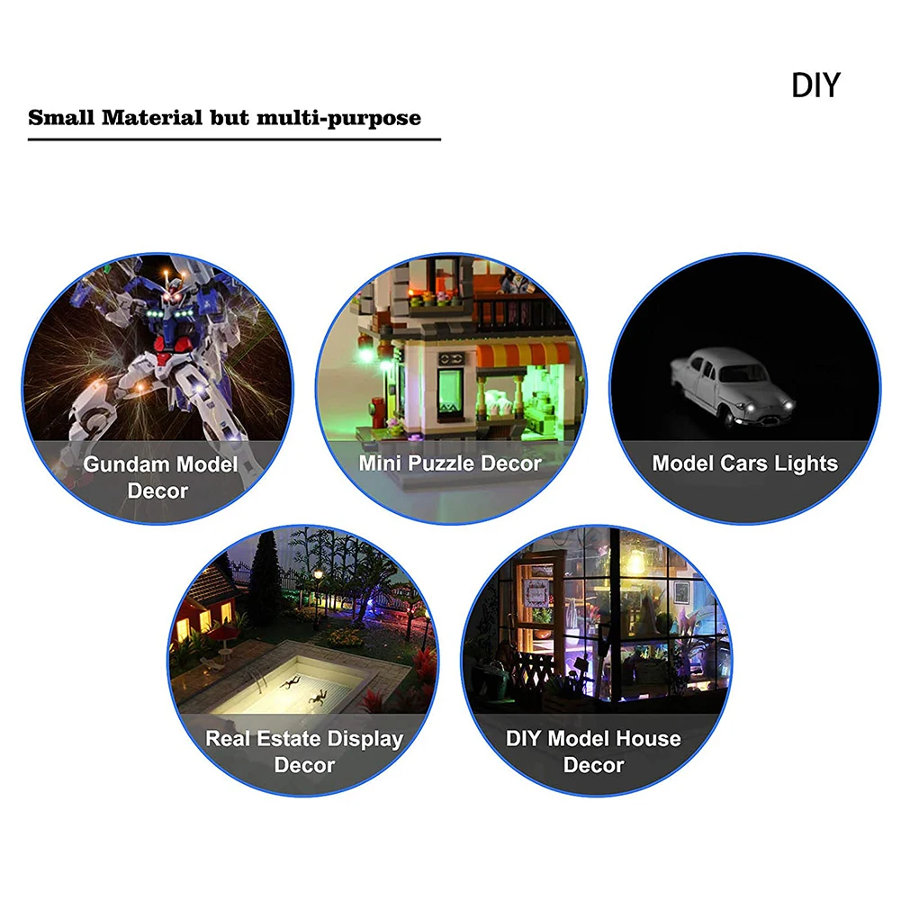 Light Set Golden White for smd Led Lamp Pcs Pre Wired for smd LED for v for v for modeler Small Models for modeler Wire Length