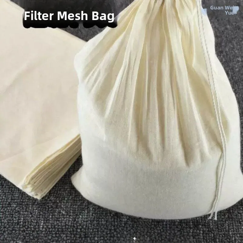 

High Temperature Resistant Cloth Filter Bag Wine Making Brewing Juice Pressing Medicine Cooking Separation Bag Storage Organizer