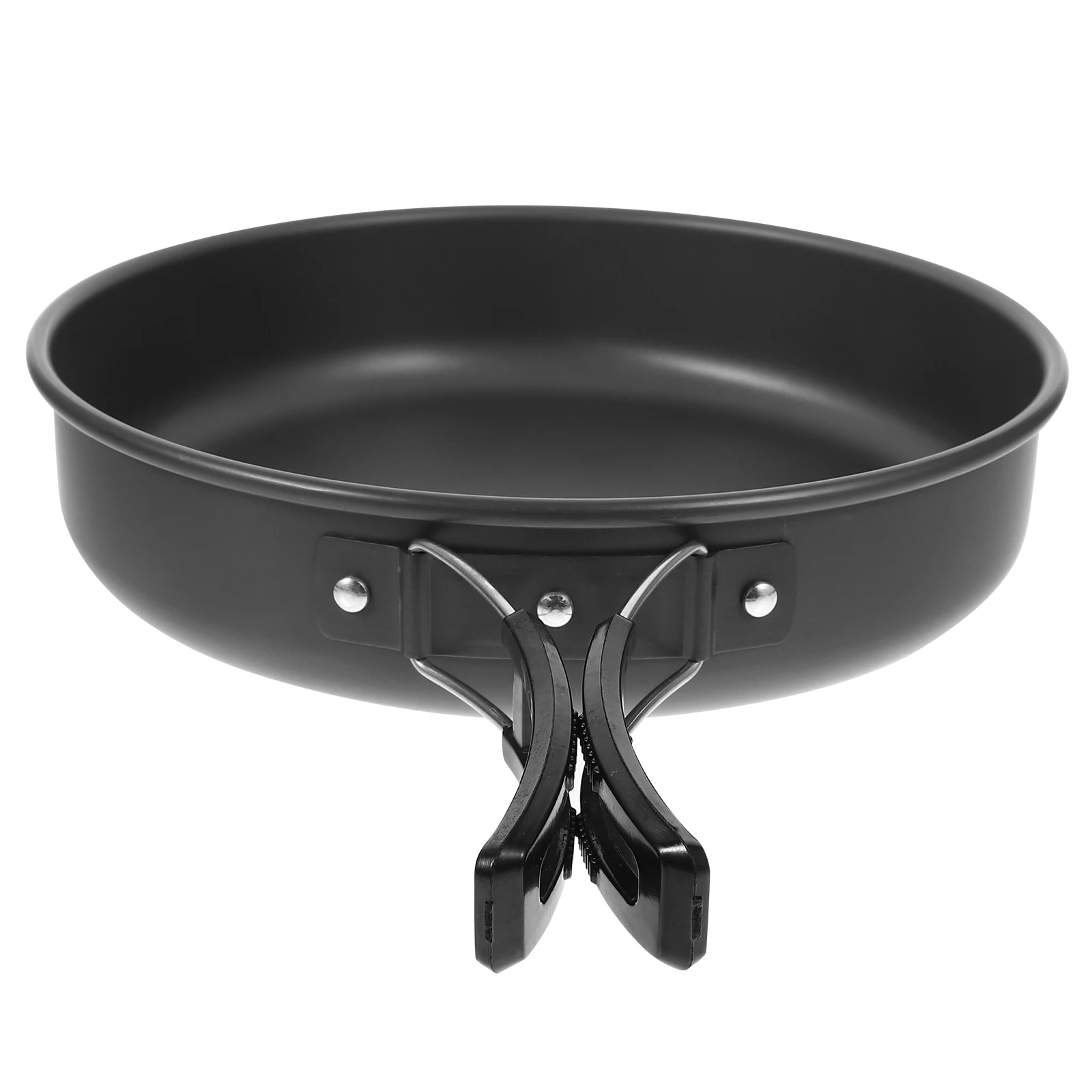 

Portable Camping Frying Pan Set Large Nonstick Bakeware Hard Alumina Egg Steak Pan Outdoor Picnic Travel Kitchen Supplies Metal