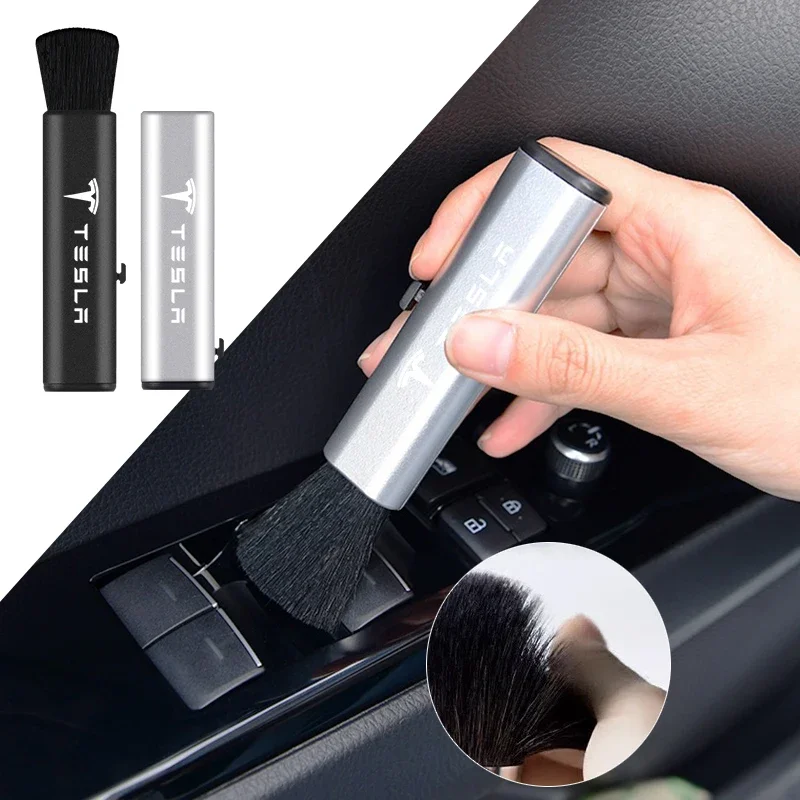 Car Universal Cleaning Care Soft Brush For Tesla Model 3 Roadster Y Bonina Juguete Cybertruck Coil S X Car Interior Accessories