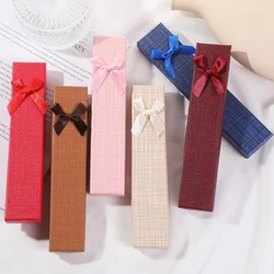 1pc Rectangular Jewelry Gift Box With Bow Knot Decoration, Suitable For Packaging Necklaces, Bracelets And Other Accessories