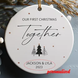 Personalized Couple name First Christmas together Ornament Christmas Ornament 2024 Couple First MarriedChristmas home decor