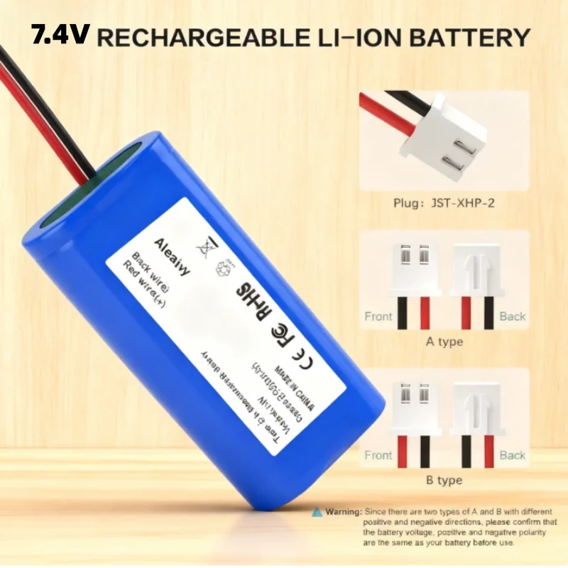 

7.4V 2S1P 18650 Li-ion Battery Pack with XH-2P Standard Interface for DIY Electronics Projects Robot Kits Arduino Megaphone