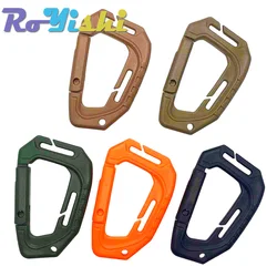 1 Pcs D Shape 200LB Plastic Snap Clip Carabiner Mountaineering Buckle Outdoor Hanging Keychain Hook Climbing Accessories