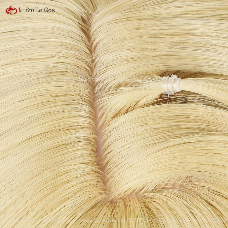 HSR Gepard Cosplay Wig 30cm Short Light Blonde Scalp Men Anime Wigs Heat Resistant Synthetic Hair Halloween Party Wig + Wig Cap