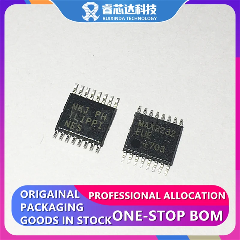 Transceptor RXDNA MAX3232EUE TSSOP16 MAX3232EUE + T MAX3232 2/2, original, auténtico, nuevo, Original, en Stock