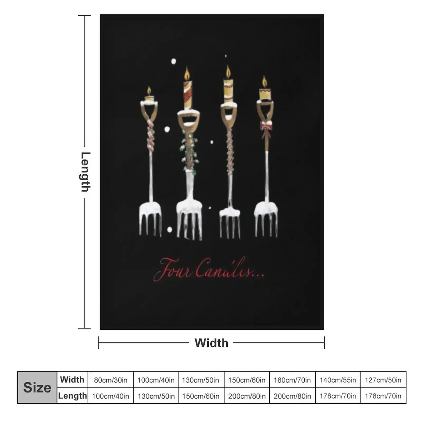 four candles fork handles Essential T-Shirt Throw Blanket couch cozy soft plush fuzzy picnic outdoor blanket