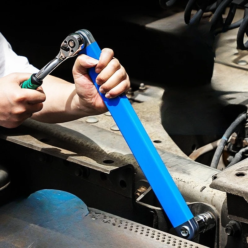 تأثير جاهز إزاحة تمديد وجع ضيق الوصول تمديد وجع مجموعة مع 1/2 "1/4" 3/8 "محولات محرك مربع للمكان الصغير