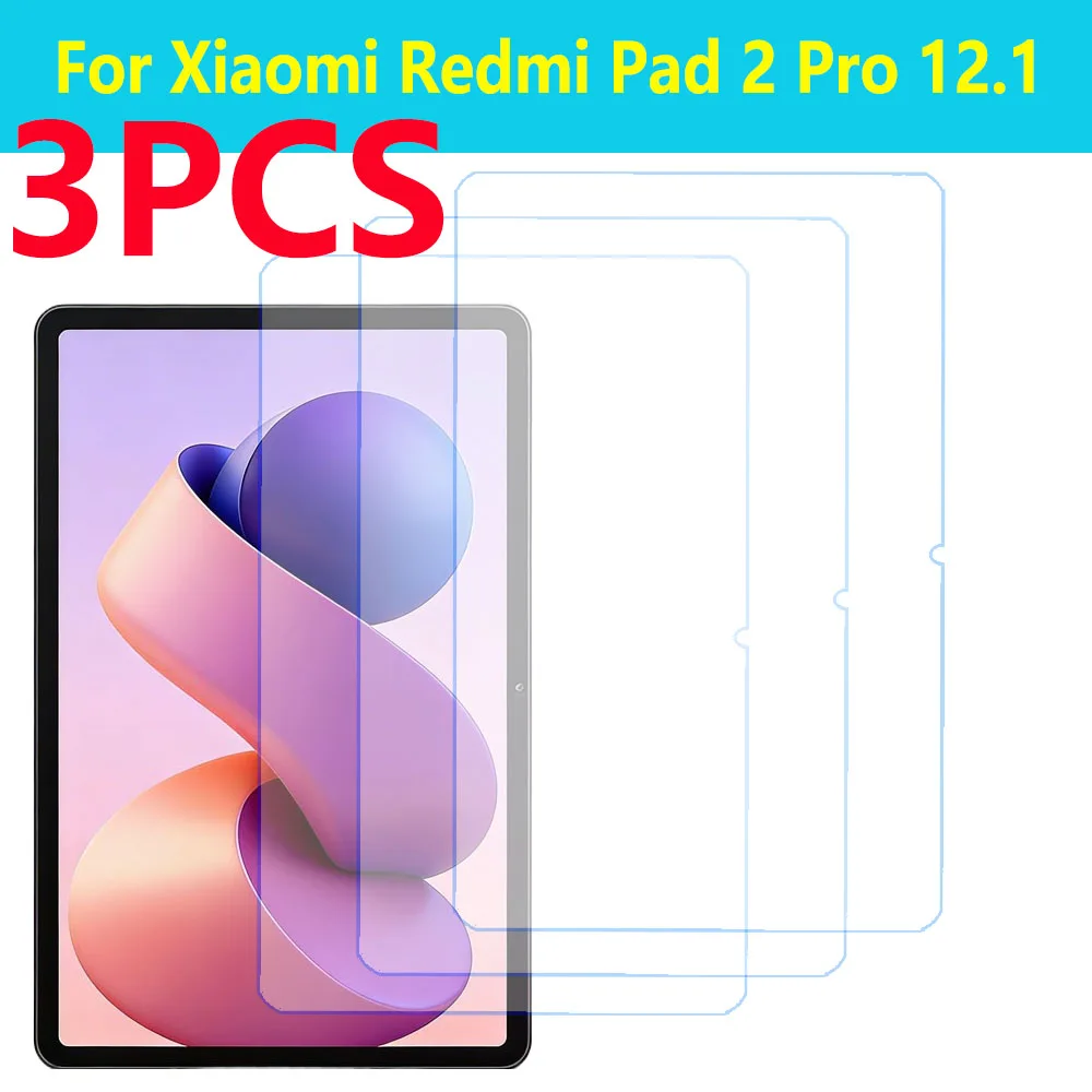 3 Pieces Tempered Glass For Xiaomi Redmi Pad 2 Pro 12.1 2025