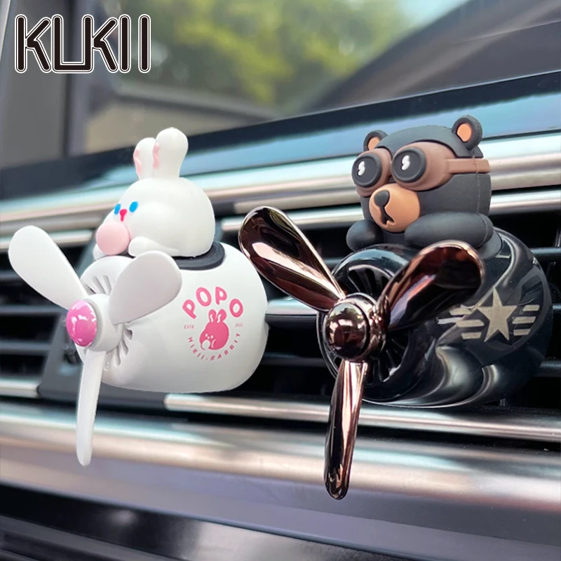 Cute Pilot car air freshener fan accessories aromatherapy decorations scent smell vent clip perfume diffuser fragrance dispenser