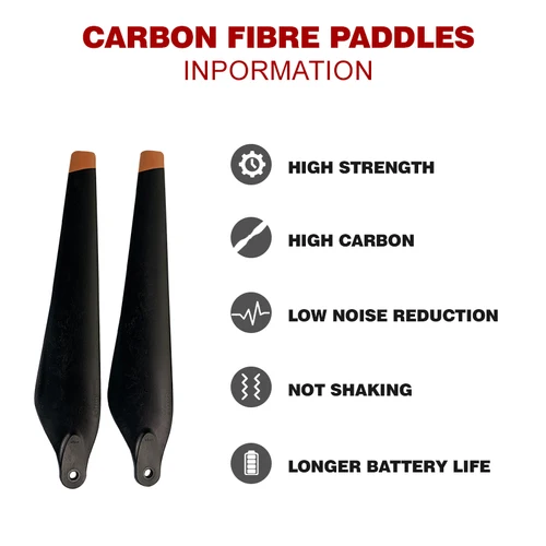 Imagen 2 del producto Hélices de carbono plegables 3390 CW CCW compatibles con DJI T10 T16 T20 accesorios de repuesto para drones de plantación agrícola