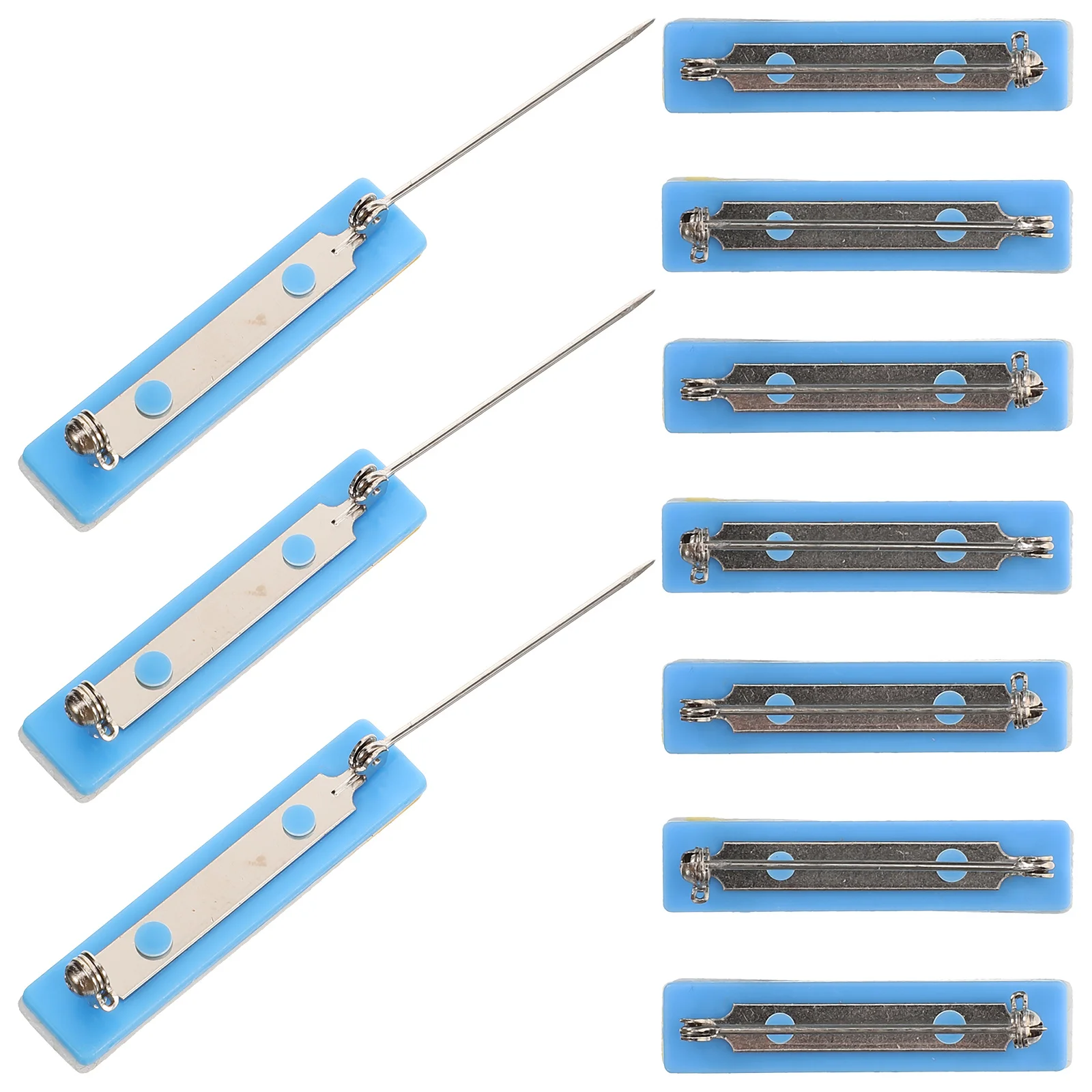 

10Pcs Double Sided Self Adhesive Badge Pin Backs Plastic Safety Pins for Office Id Cards Name Tag Craft DIY Pin Backs for Crafts