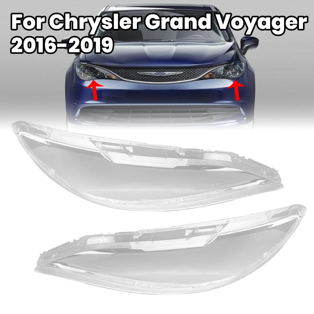 

For Chrysler Grand Voyager 2016-2019 200C Headlight Cove Lens cover Headlamp Shell Transparent Lampshade Lampcover accessories