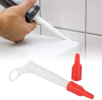 유니버설 레드 노즐 캡 플라스틱 유리 접착제 팁, 내구성 있는 코킹 건, 갭 충진용, 마우스 개선 건설 도구, 10 개