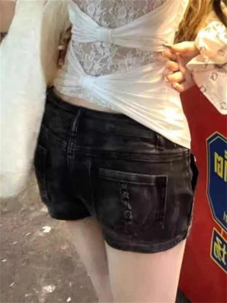 تنورة نسائية كورية عصرية 2000s من قماش الدنيم الجمالي تنورة صغيرة يابانية Abi Y2k مصممة Gyaru Kpop حجر الراين سايبر بانك Harajuku جديد