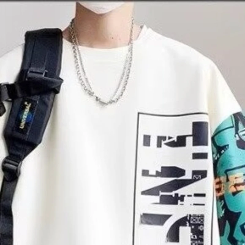 S-6XL Grand Hommes dehors trempé Japon High Street Fashion T-shirt Shorts Ensemble Deux Pièces Hommes Rétro Nouveau Cou Top Designer Vêtements Hommes