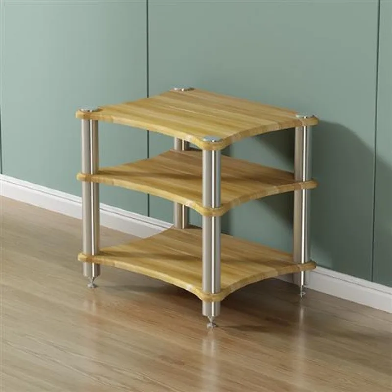 Power Amplifier Cabinet Audio Stand Speaker Stand w/Shock Absorber Foot Nails Shelf Equipment