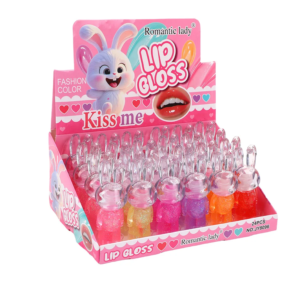 24-個マーメイドリップグロス変色ビタミン-e-保湿長期的なリップグロス学生子供唇ケア卸売