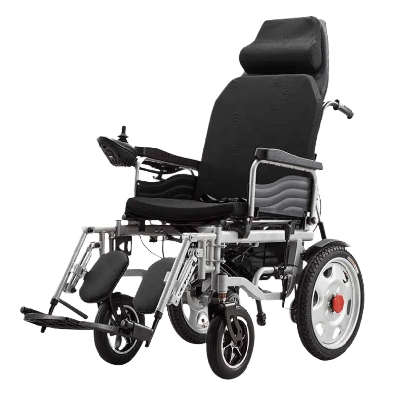 Aluminum Smart Remote Control Cushion Lift Backrest Reclining Foldable Electric Wheelchair for Disabled Cerebral Palsy Elderly