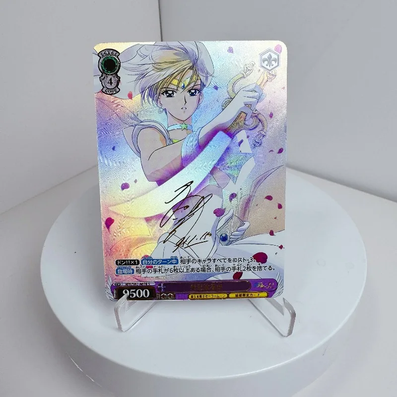 Sailor Moon Tsukino Usagi Kino Makoto Aino Minako Self Made Refraction Flash Card Anime Classics Game Collection Cards Toy Gift