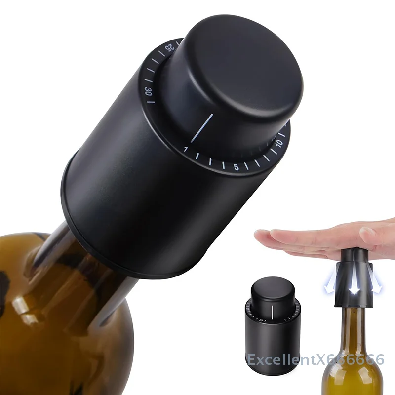 

Wine Bottle Stoppers With Time Scale Record Saver Toppers For Wine Bottles Reusable Wine Cork Cover