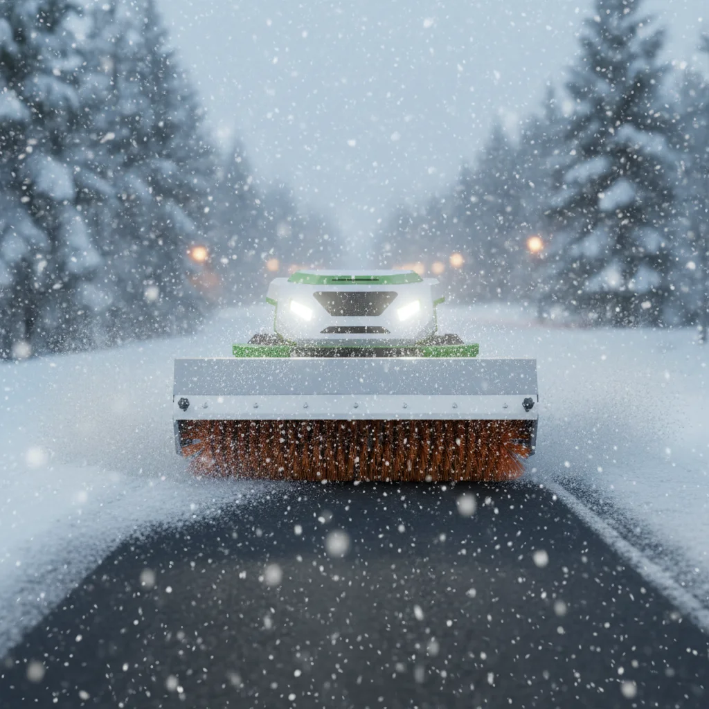 4 in 1 Rechargeable Remote Control Lawn Mower Snow Pusher Snow Sweeper Bulldozer