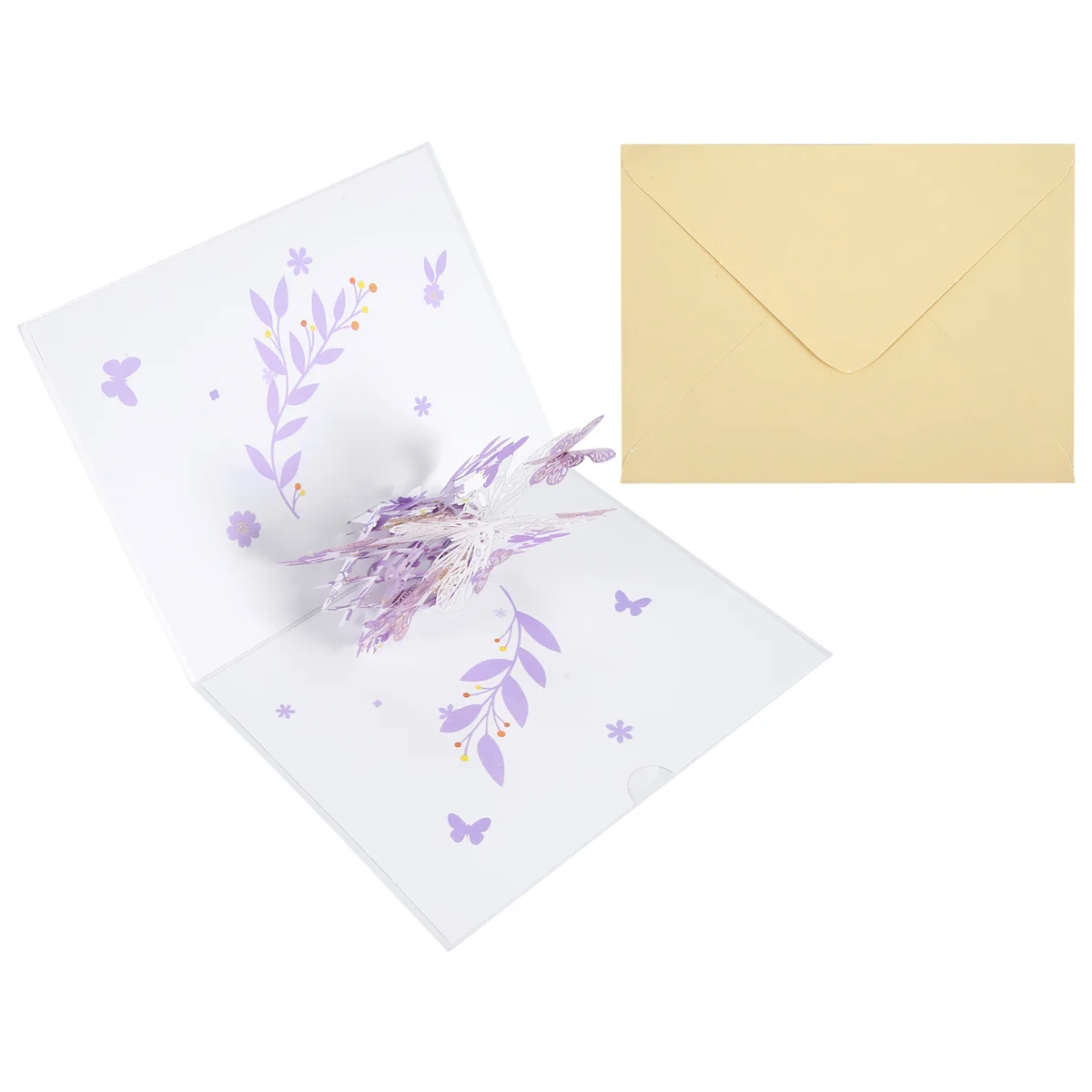 Purple Butterfly Birthday PopUp Card, Butterfly 3D Greeting Cards for Women Girl Daughter, Mothers Day