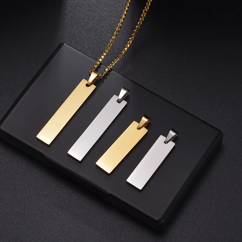 Nextvance Personalized Custom Eyes Picture Necklace Stainless Steel Rectangle Pendant Laser Engraved For Women Men Jewelry Gifts