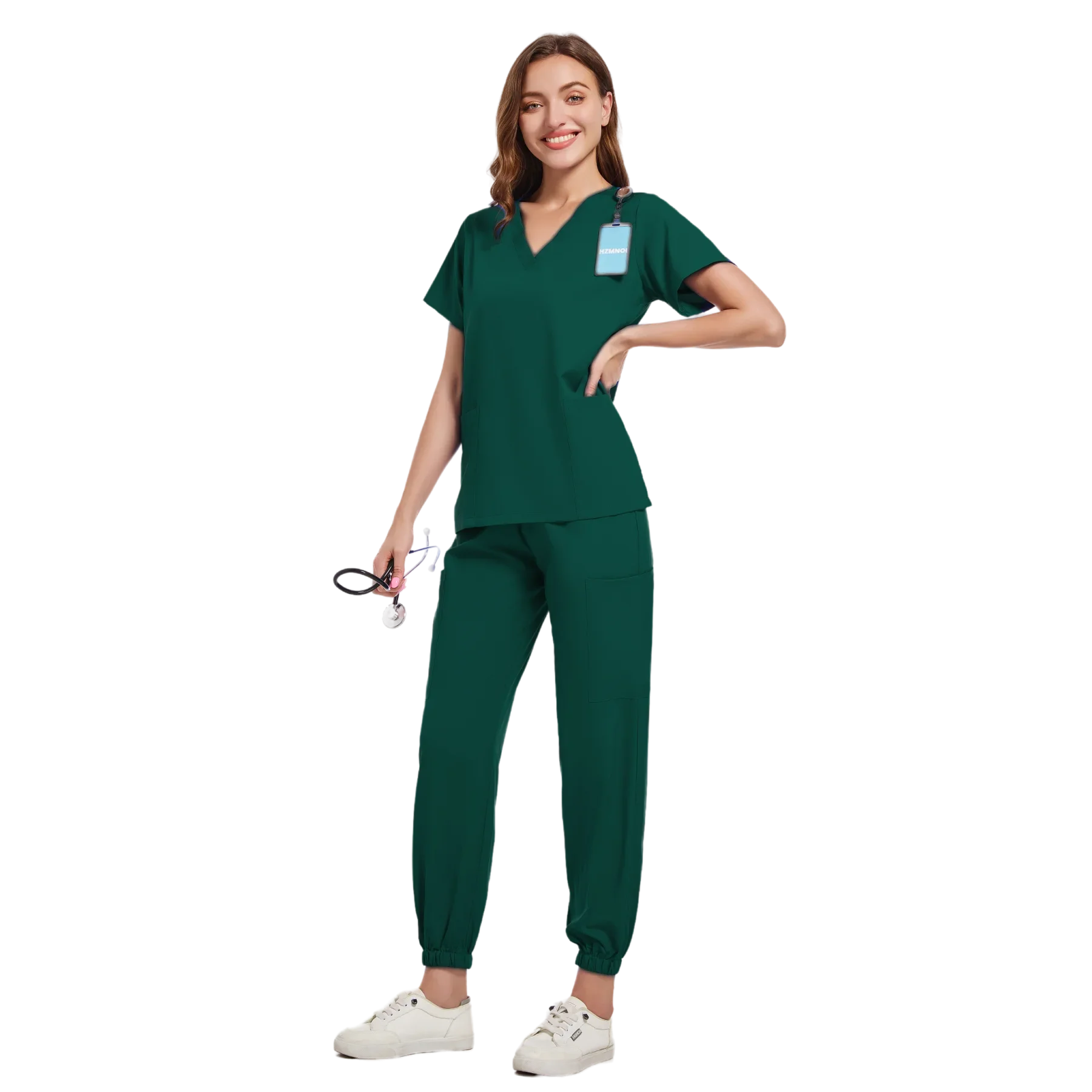 Ensemble de gIslande commandé, uniforme médical, service de santé, pantalon à poche en Y, vêtements de travail pour salon de beauté, propor, médecin, infirmière