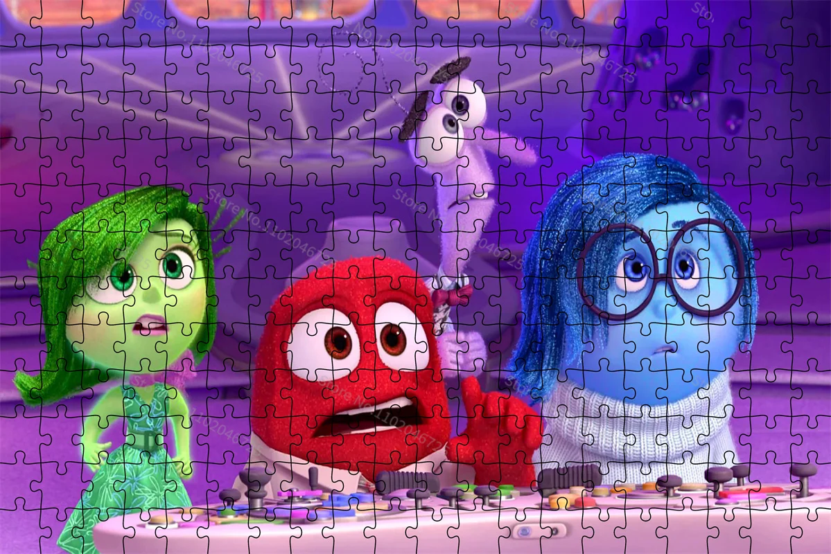 300 500 1000 Pieces Disney Inside Out Cartoon Creative Puzzles Educational Toys Kids Adult Collection Hobby Birthday Gifts