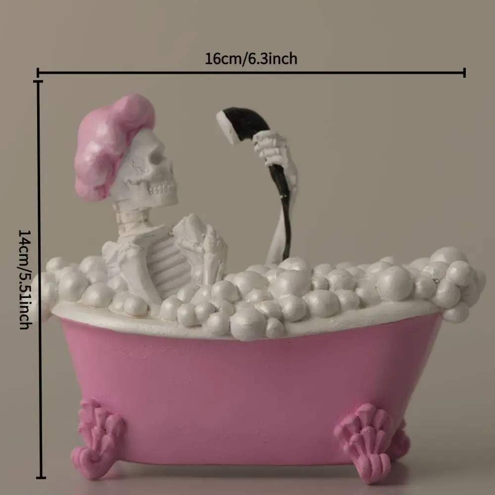 Figurine fantôme en résine sur le thème d'halloween, Statue artisanale, dessin animé debout, modèle d'ornement fantôme, poupée drôle