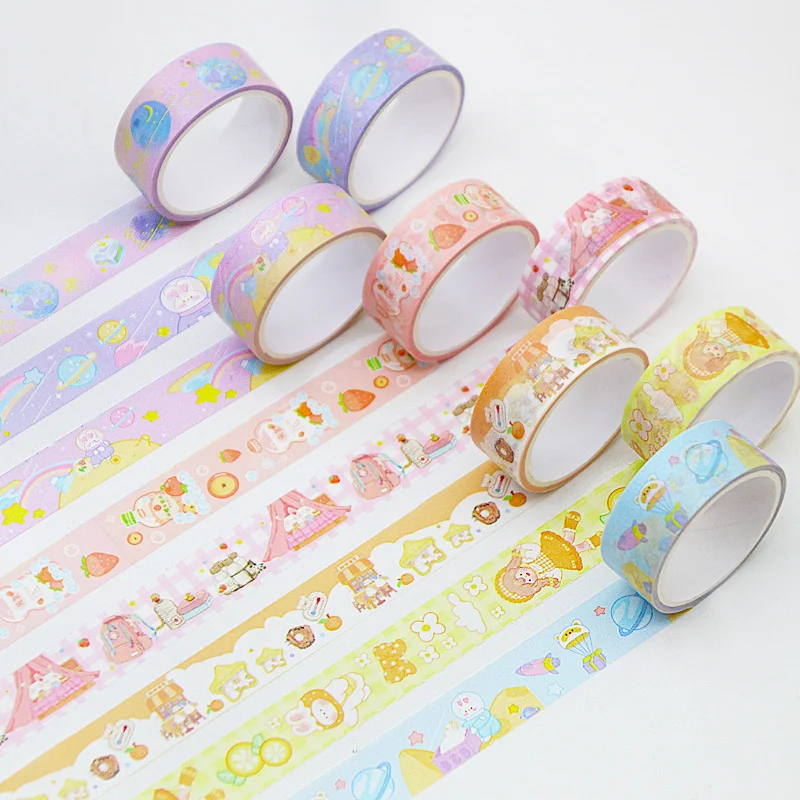 Imagem -05 - dos Desenhos Animados Kawaii Washi Tape Conjunto para Crianças Grade Food Girl Scrapbooking Adesivo Mascaramento Faça Você Mesmo Decoração do Presente da Mãe Japonesa 4800 60rolls