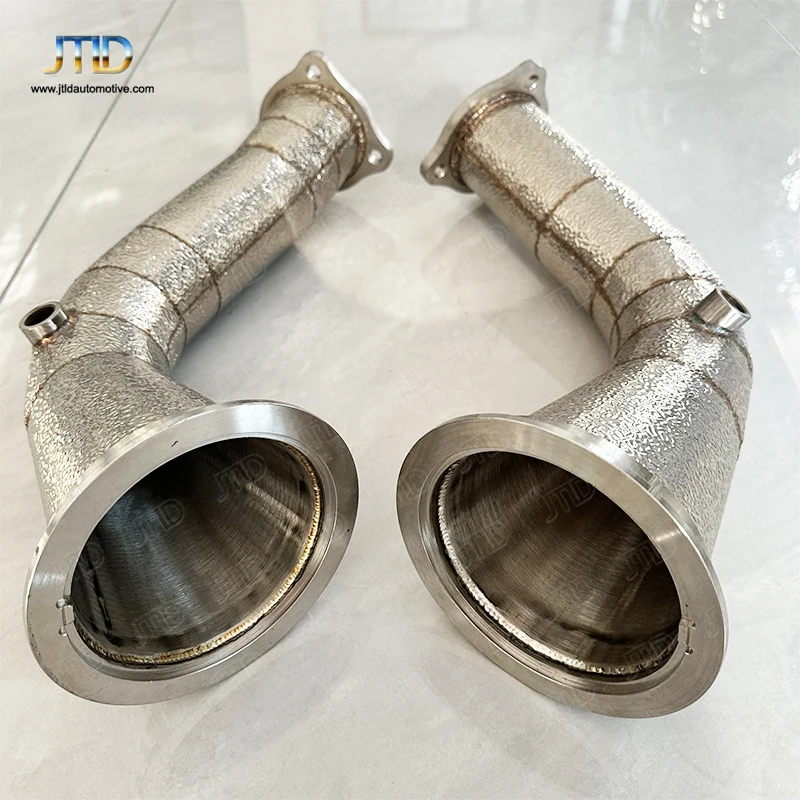 JTLD Exhaust  Down pipe For  Audi RS4RS5 B9 Stainless Steel Decat Downpipes left hand drive