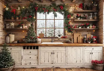 Mehofond צילום רקע חורף חג המולד ארונות מטבח חלון חג המולד ילדים משפחת דיוקן דקור רקע צילום סטודיו 6 best sales רקע תמונה לחג המולד - №6