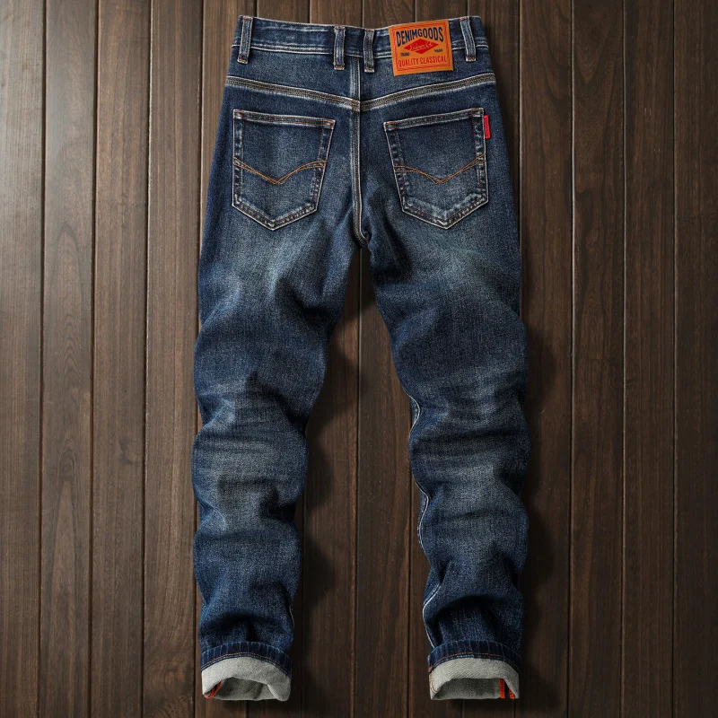 

Мужские брюки New Jeans 2026: модные, облегающие, с вышивкой, эластичные, универсальные, повседневные, от известного бренда