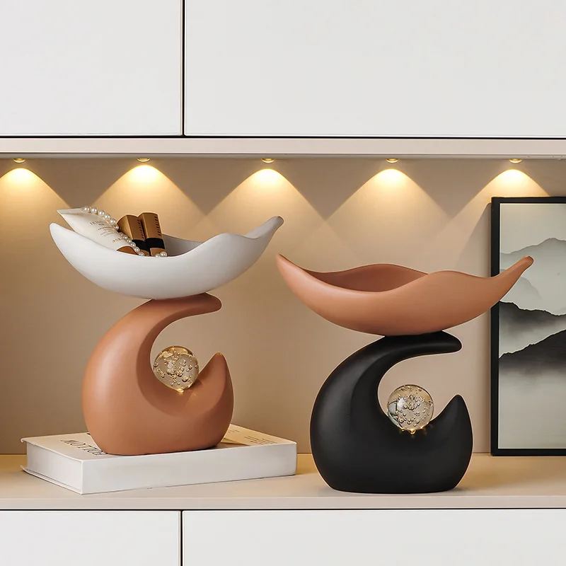 Light luxury high-end sense come and go entrance key storage ornament home living room desktop shoe cabinet decoration
